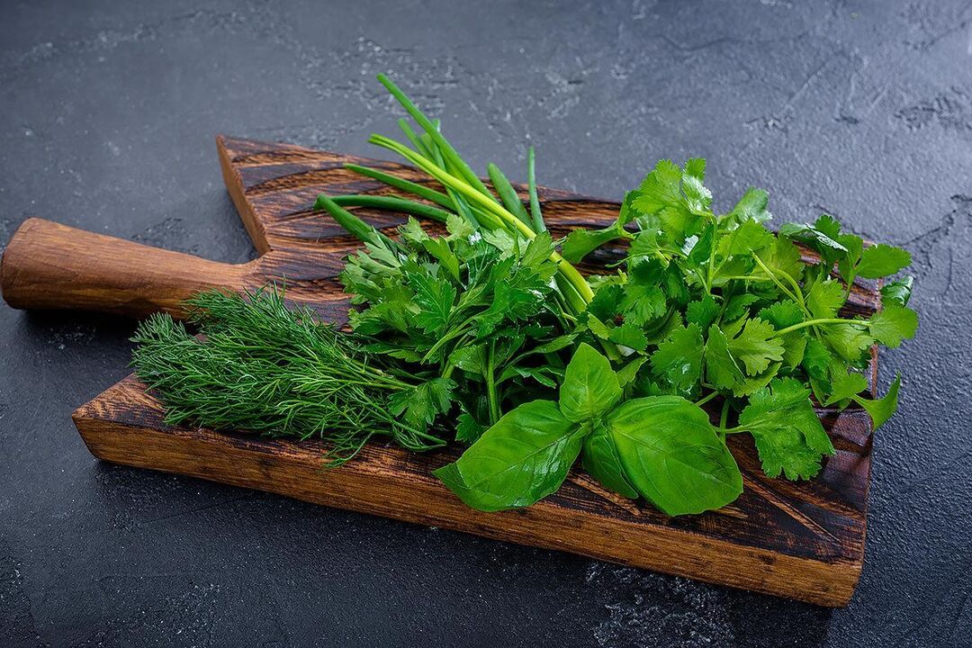 Greens to increase blood flow to the genitals during excitement